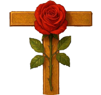 · La Rosa en la Cruz Tau · CRISTO ·