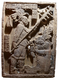 · Dintel 24 de Yaxchilán (Chiapas, Méjico) · 723-726 d. J.C. · The British Museum · Museo Británico ·